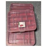 (3) shows a Sterilite Adjustable Ornament Storage