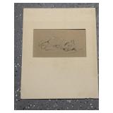 A Sketch of a Resting Bull Terrier 11ï¿½x14ï¿½