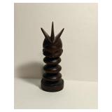 African Kamba Neck Wood Sculpture 6'