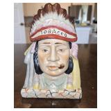 Vintage Majolica Ceramic Tobacco Jar featuring a