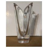 VTG 8.5' Orrefors Sweden Lotus Clear Crystal Vase