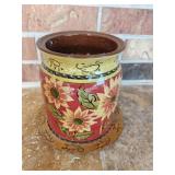 Small Sunflower Planter on Matching Plate