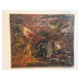 37.5'x30.5 Expressive Dark Toned Mid Century