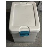 (2) Sterilite 61 Liter Clear Latch Box Storage