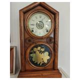 Believed  E. Ingraham 'Doric' mantle clock 16x9x4