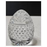 Pressed Glass Egg Paperweight