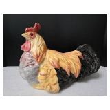 Squatting Rooster Statue