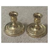 VTG Pair 2 Brass Candle Holders Candleholder