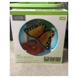 NIB Living Solutions Glass Birdbath