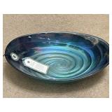 NWT 13" a Moody Swirl Glass Centerpiece Bowl
