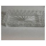 Crystal Wheat Bread Basket Dish 13.5"x6ï¿½x2.5"