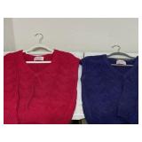 (2) SZ L Vintage Collections Sweater Vests Pink