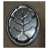 Vintage Ornate Chrome Tree of Life 18 x 13.5