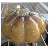 Glass Pumpkin Decor 4.9"