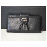 Classic Coach Madison Black Leather Long Wallet