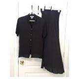 Marla Kimï¿½ Black Skirt and Blouse M/Lg