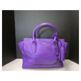 Vibrant Purple Coach Legacy Leather Candace