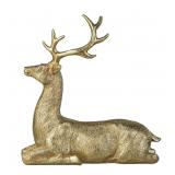 Glitzhomeï¿½ 11" Lying Reindeer Table Dï¿½cor