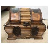 12.5"x6ï¿½x9.5ï¿½ VTG Wooden and bamboo dome