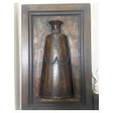 20"x31" Distressed Bronze Toned Wall Sculpture