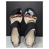 NIB Sz 6.5 LC TEMPO Black Leopard Sandals