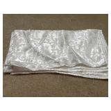 (12) White floral Napkins damask jacquard fabric