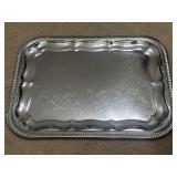16"x12" Chrome Plated Rectangular Serving Tray
