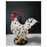 VTG Black-and-White Speckled Ceramic Rooster
