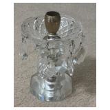 Cut Crystal and Brass Accent Candlestick 6.5ï¿½