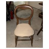 16ï¿½x33" Antique Victorian Balloon Back Side Chair