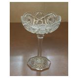EAPG Tall Jelly Compote Antique Pressed Glass 8"