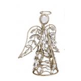 August & Leo 13" Gold Rhinestone Angel