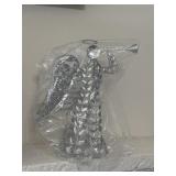 August & Leo 12" Silver Pearl Rhinestone Angel