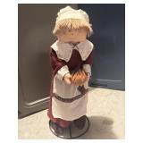 29" Thanksgiving Pilgrim Doll W/a Fabric Face,