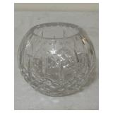 Vintage Cut Glass Crystal Rose Bowl 4 3/4ï¿½ Tall