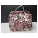 NWT MarlaWynne Burgundy Paisley Cosmetics Train