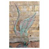 New Metal Crane Lawn Decor 34"