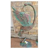 New Metal Crane Lawn Decor 34"