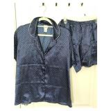 Romantic Moodsï¿½ 2 Piece Pajama Set Blue Polka Dot