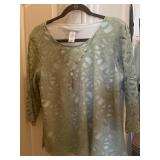 Sz PS Alfred Dunner Floral Lace Mesh Top