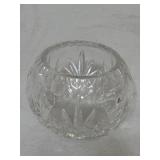 Vintage Crystal Rose Bowl 4"