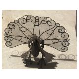 17.5" Metal Wirework and Sheet Metal Peacock