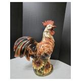 18.5" VTG  Italian Hand-painted Ceramic Rooster