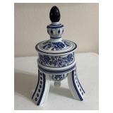 12" BOMBAY Co. Cobalt Blue & White Porcelain 3