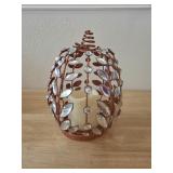 8" August & Leo Orange LED Pumpkin