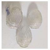 VTG Art Deco Glass Birdcage Feeders
