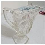 US Glass Co. Footed Creamer Pitcher