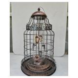 NEW Antique Style Cage Metal Bird Feeder 17"