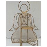 Gold Glitter Angel Candle Holder 22"