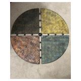 25ï¿½ Colorful Four Quadrant embossed metal wall